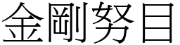 金剛努目 (宋體矢量字庫)
