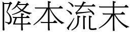 降本流末 (宋體矢量字庫)