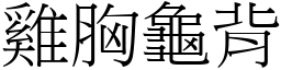 雞胸龜背 (宋體矢量字庫)