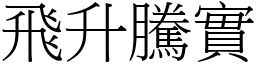 飛升騰實 (宋體矢量字庫)