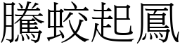 騰蛟起鳳 (宋體矢量字庫)
