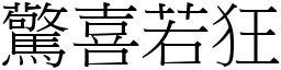 驚喜若狂 (宋體矢量字庫)