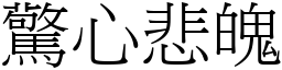 驚心悲魄 (宋體矢量字庫)