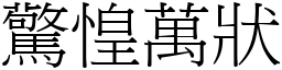 驚惶萬狀 (宋體矢量字庫)