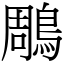 鵰 (宋體矢量字庫)